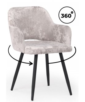 Стул-кресло Эолин 360 латте (simple 008) / черный