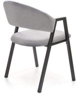Дизайнерский стул K473 серый / черный