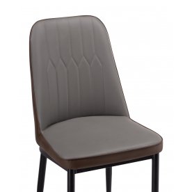 Стул на металлокаркасе Flor gray / brown / black