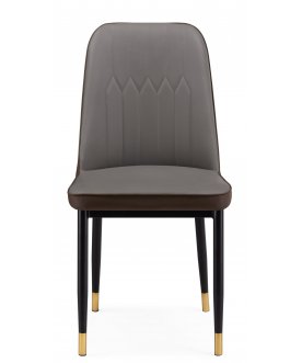 Стул на металлокаркасе Flor gray / brown / black