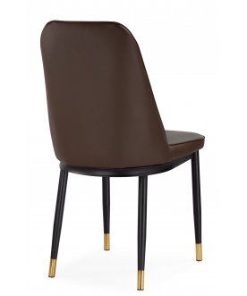 Стул на металлокаркасе Flor gray / brown / black