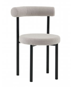 Стул дизайнерский Флориан молочный / черный