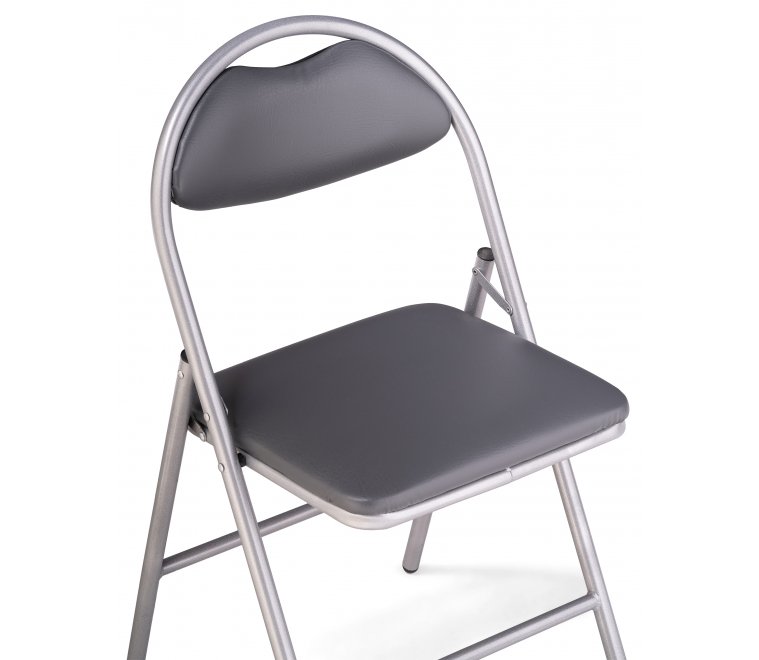 Стул на металлокаркасе Gikat серый полимер / светлый мусс