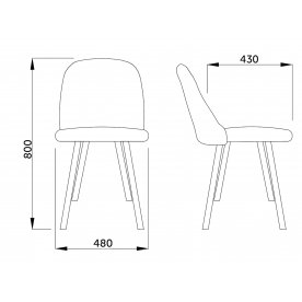 Стул на металлокаркасе Honnor