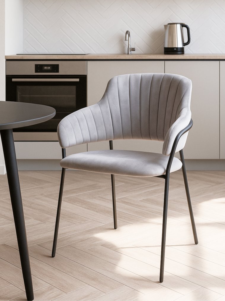 Стул Инклес / Стул AV 448 черный каркас желтый велюр (holland 19)