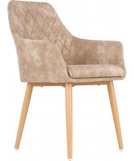 Стул-кресло K287 бежевый / натуральный
