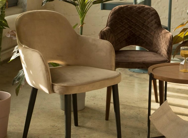 Стул на металлокаркасе Хторшо диамант коричневый / дерево