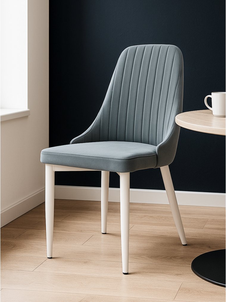 Стул на металлокаркасе Kora white / gray