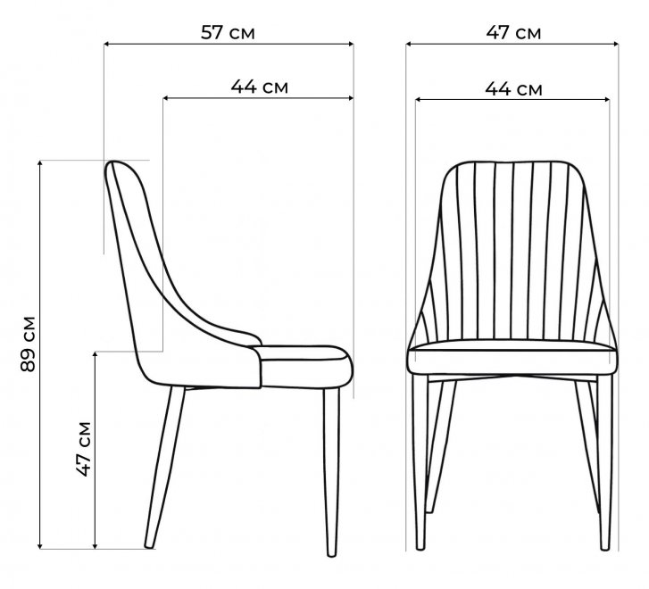 Стул на металлокаркасе Kora white / gray