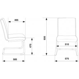 Стул на металлокаркасе CH-250-V