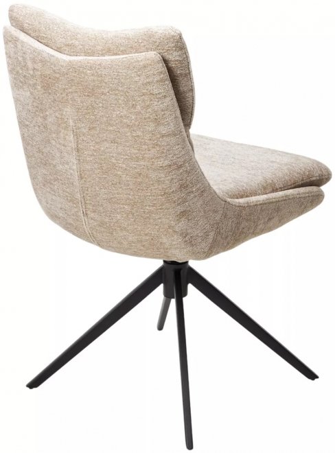 Стул на металлокаркасе Leroy 360 поворотный белый велюр / черный