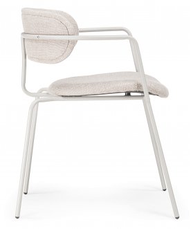 Стул-кресло Маки бежевый / серый матовый