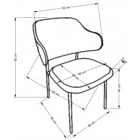 Стул на металлокаркасе K497