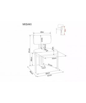 Стул на металлокаркасе Misaki