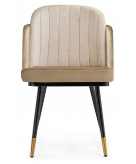 Стул дизайнерский Penelopa beige / light beige / black / gold