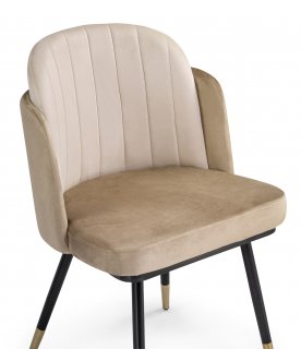 Стул дизайнерский Penelopa beige / light beige / black / gold