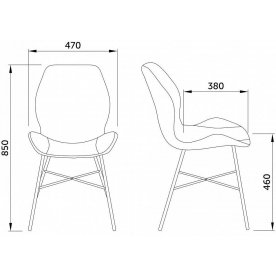 Стул на металлокаркасе Pico