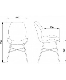 Стул на металлокаркасе Pico