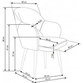 Стул на металлокаркасе K364