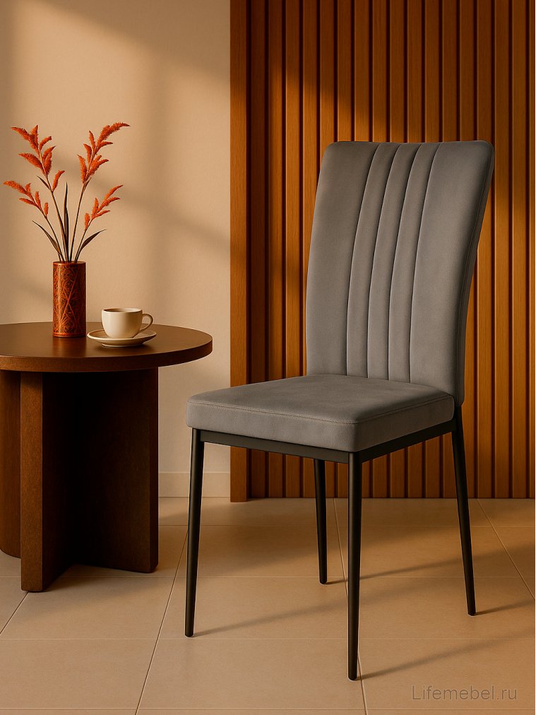 Стул на металлокаркасе Rek dark gray / black