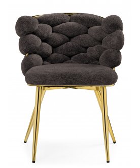 Стул на металлокаркасе Rendi gold / gray