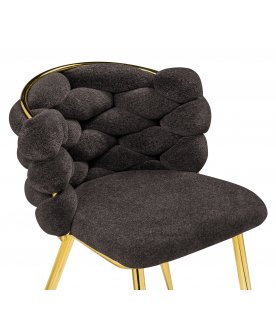 Стул на металлокаркасе Rendi gold / gray