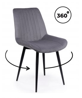 Стул на металлокаркасе Седа темно-серый (zd 995) / черный