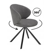 серая ткань букле / черный