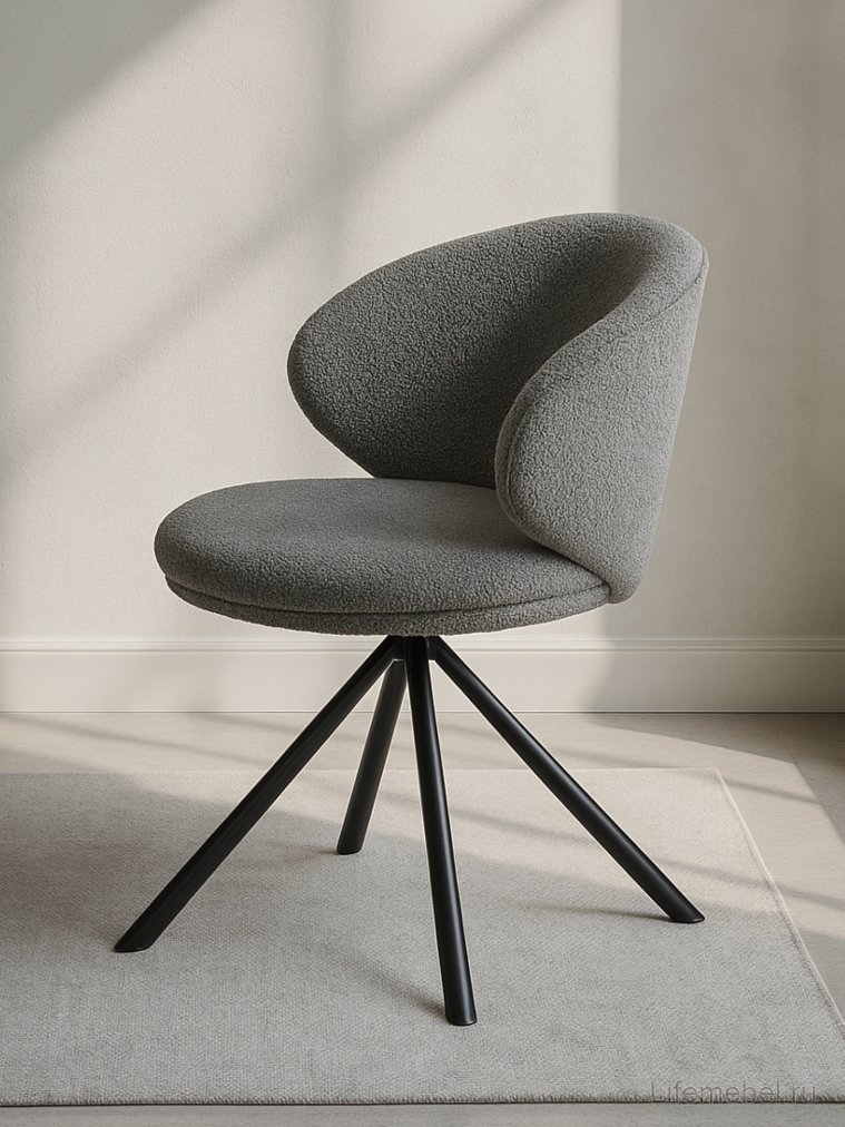 Стул на металлокаркасе Solomon крутящийся gray / black