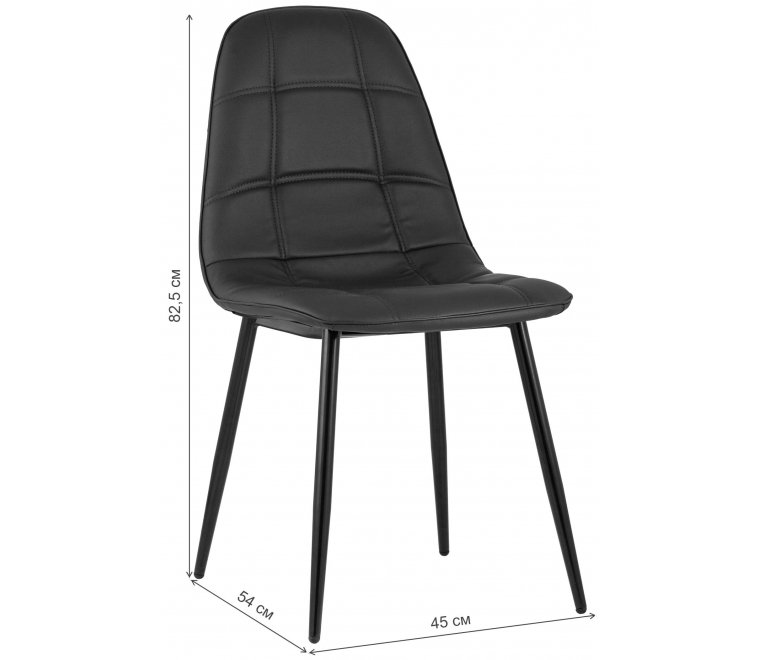 Стул на металлокаркасе Стерлинг экокожа темно-серая