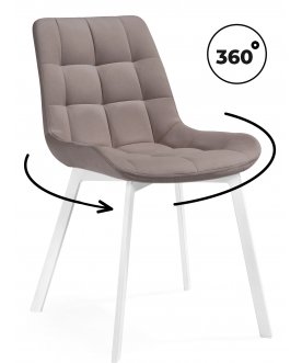 Комплект стульев Форт 4 шт латте велюр (velutto 08) / белый