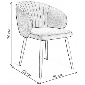 Стул на металлокаркасе DikLine 254