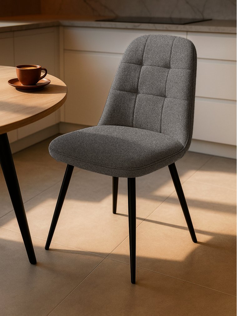 Стул на металлокаркасе Texas 1 поворотный светло-серый / черный