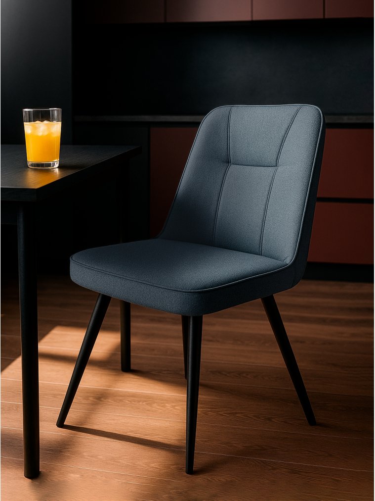 Стул на металлокаркасе Texas 3 поворотный синий / черный