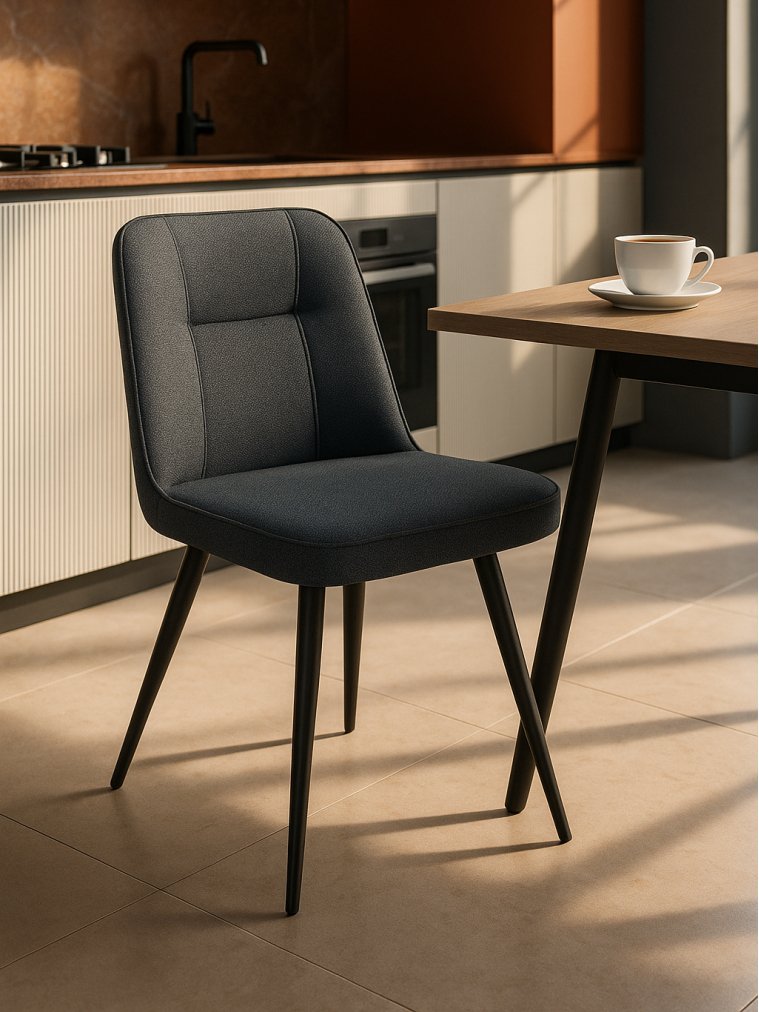 Стул на металлокаркасе Texas 3 поворотный темно-серый / черный