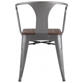 Стул на металлокаркасе Тиоли Арм Вуд
