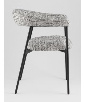 Стул дизайнерский Ноко светло-серый / черный