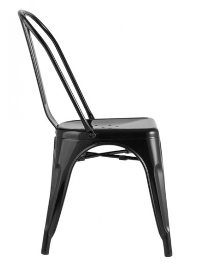 Стул на металлокаркасе Тиоли черный глянцевый