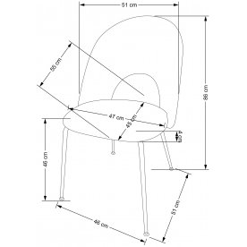 Стул на металлокаркасе K505