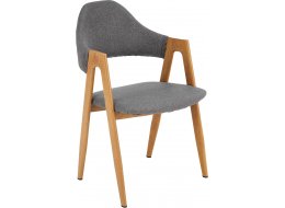 Стул на металлокаркасе K344 серый / натуральный