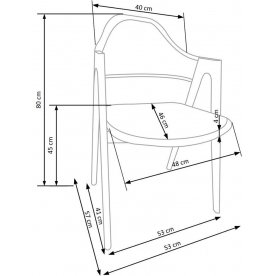 Стул на металлокаркасе K344