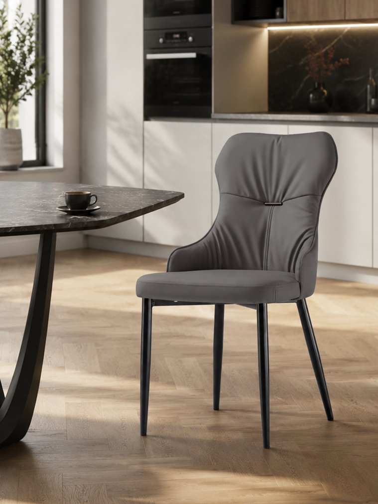 Стул на металлокаркасе Neli gray / black