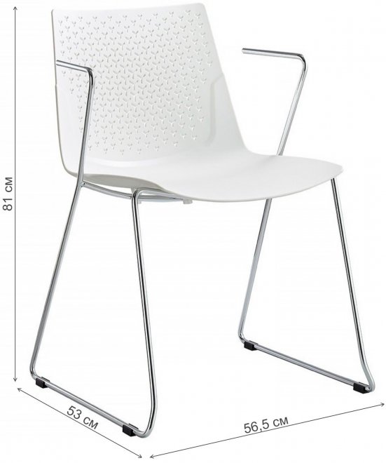 Стул на металлокаркасе FX-05F белый