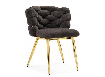 Стул на металлокаркасе Rendi gold /  gray  - Уцененный экземпляр