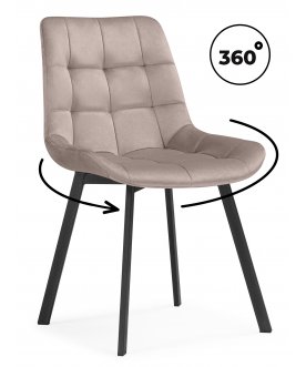 Стулья на металлокаркасе Челси 360 латте (ZD 290) / черный