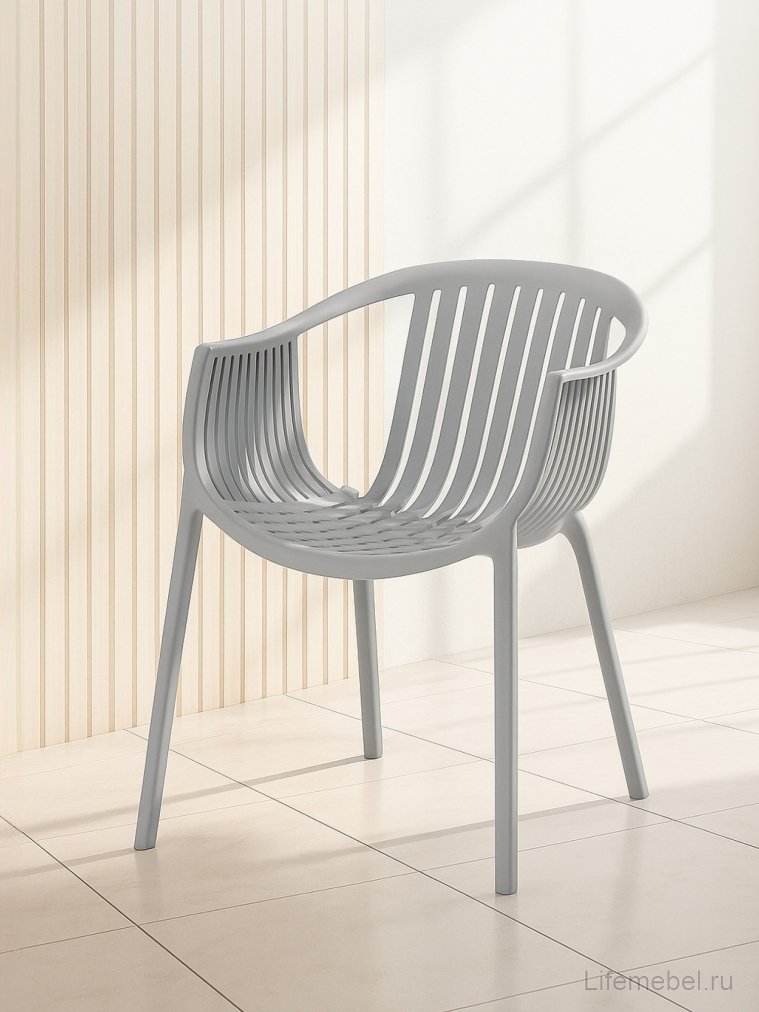 Кресло Боркас пластик / серый