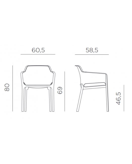 Пластиковое кресло Net белое