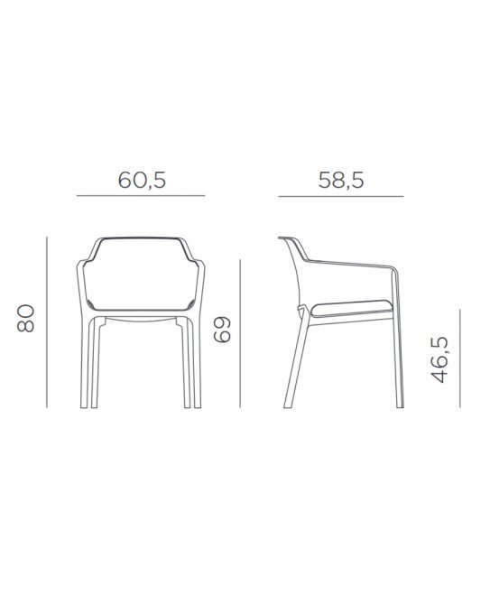 Пластиковое кресло Net горчичное