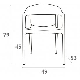 Пластиковое кресло Carmen