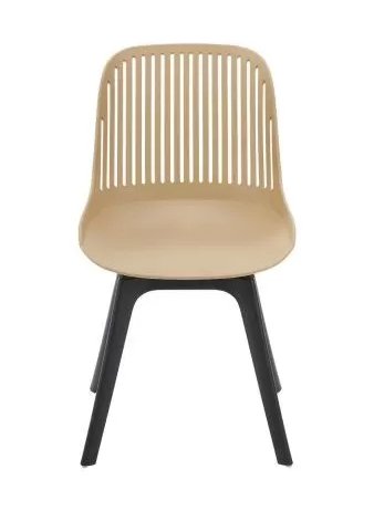 Пластиковый стул Grace бежевый / черные ноги